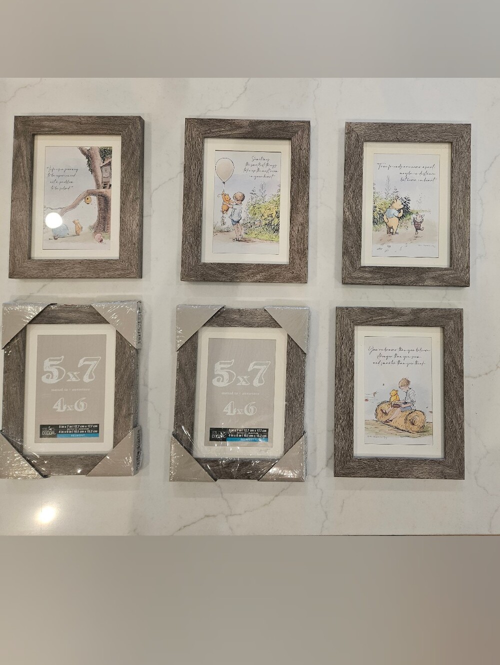 Michaels Studio Decor Belmont Gray Wood Finish Picture Frame Set Of 8, Like New